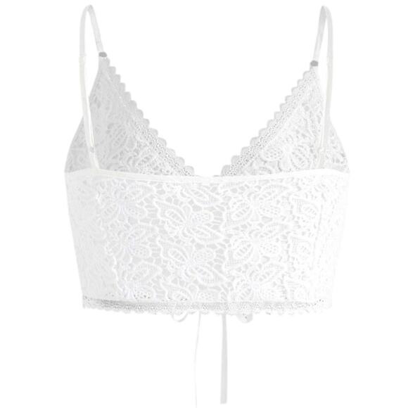 NWT Cider White Lace Corset Crop Top Size 1X Castlecore Fairycore Cosplay - Picture 3 of 9